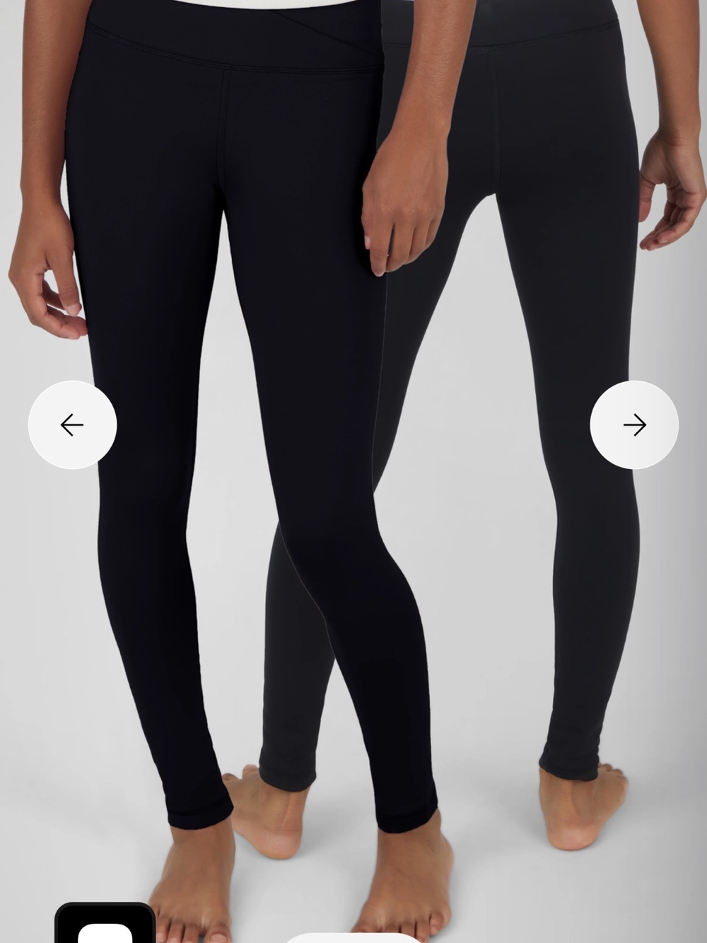 Yogalicious girls 2 pack Polarlux Black Leggings